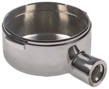 La Pavoni portafilter for espresso machine with spout 3/8" horizontal