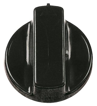 Lasa Knebel ø 45mm mit Nullstrich für Achse ø 6x4,6mm schwarz
