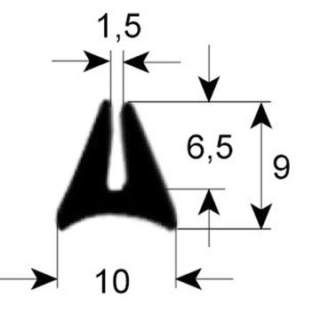 MBM-Italien Fensterdichtung für FEM109, FGP050, FEP050 Profil 1600