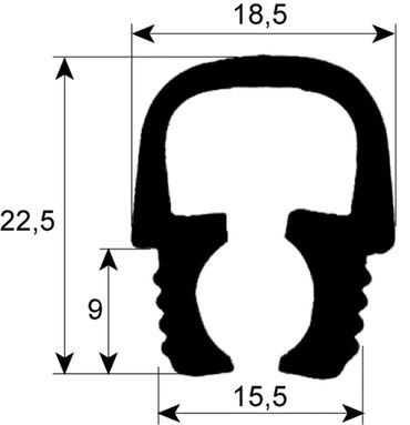 Electrolux Hordenwagendichtung für 260301, 260303, 260302 Länge 658mm