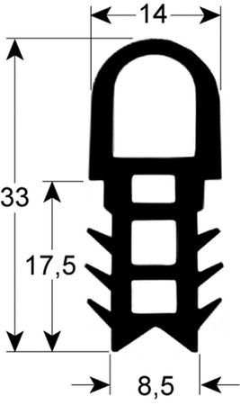Türdichtung für Kombidämpfer Convotherm OD10.20, OD6.10 Länge 625mm Türdichtung für Kombidämpfer Convotherm OD10.20, OD6.10 Länge 625mm