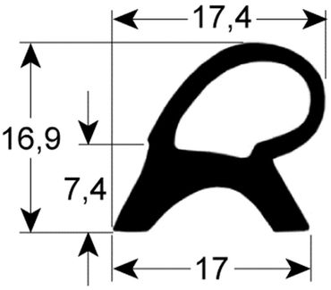 Electrolux Türdichtung für 2FM08B, 244441, 244401 Länge 585mm Außenmaß