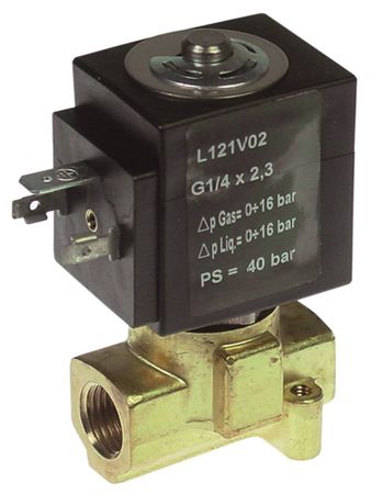 SIRAI Magnetventil aus Messing 2-Wege DN 2,3 Steckbuchse DIN 24VAC