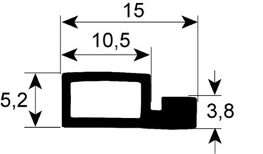 Electrolux Türdichtung für MCF/, 168924, 168922 Profil 2953