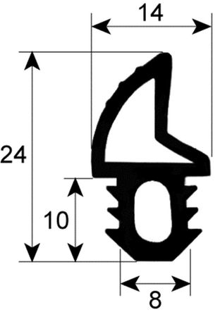 Door seal for hot air oven Cookmax 211006, 211016, 211014 VP800U