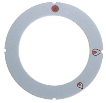 Bertos Knebelsymbol für G7F4E, G7F6E, G6F2B+A2 für Gashahn silber/rot