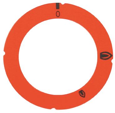 Lotus Knebelsymbol für CF4-8GEM, CF4-8G, F-1G für Gashahn rot