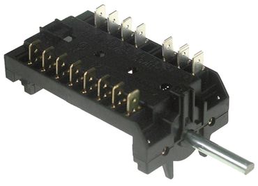 Smeg cam switch 8 pole axle ø 6x4,6mm connection flat plug