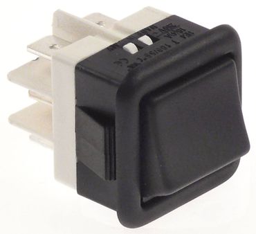 MBM-Italy rocker switch for dishwasher 2 pole 250V 2CO black