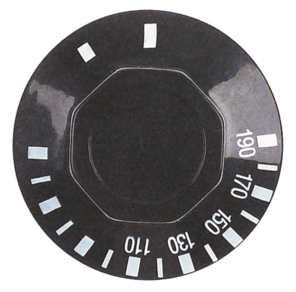 Fornitalia Thermostat Knebel Mastro - Schwarz ø49mm Für 85-450°C Mit 270° Drehwinkel