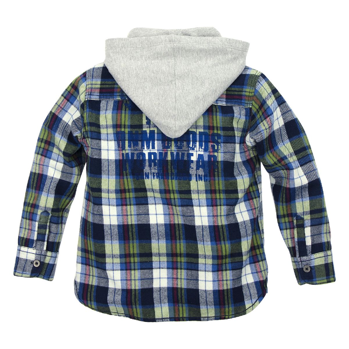 Kinder Übergangsjacke Langarm - Kariertes Hemd Mit Kapuze 2-13 Jahre