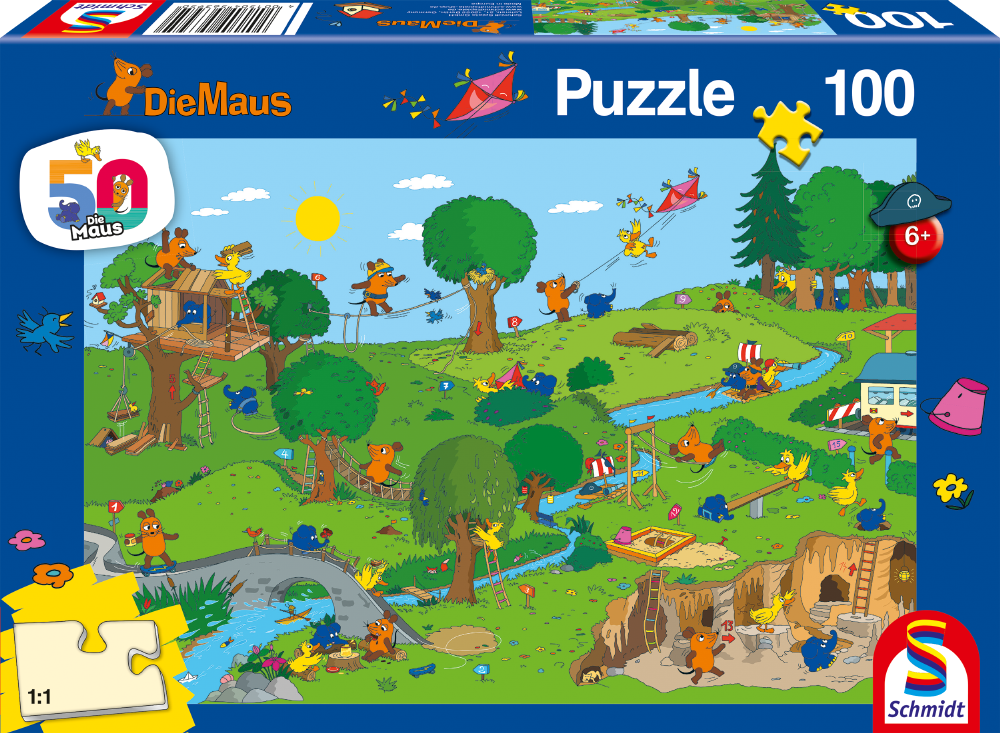Die Maus - Im Spielpark, 100 Teile Puzzle