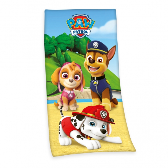 Paw Patrol Kinder Badetuch 60x120cm - Chase, Marshall & Crew
