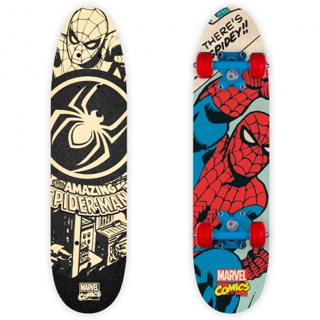 Spiderman Skateboard Aus Holz - Marvel Design Mit Alu-Achsen