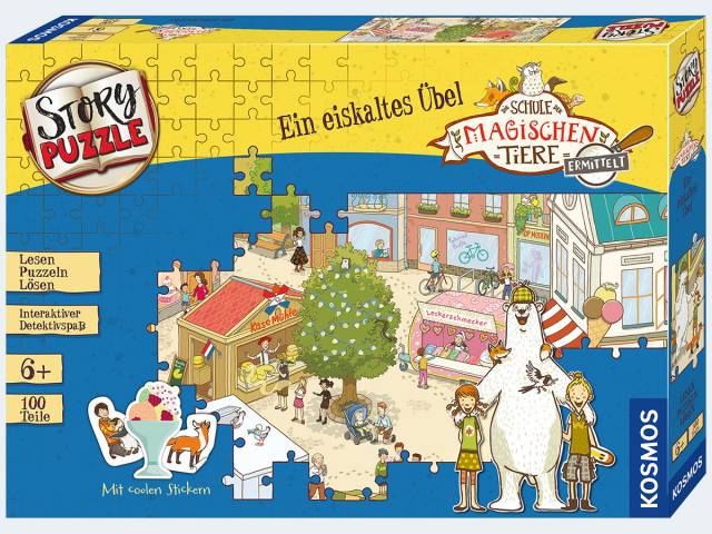 Kosmos Story Puzzle: La Scuola Degli Animali Magici - Un Male Ghiacciato, 100 Pezzi, Con Racconto Per Bambini 6+