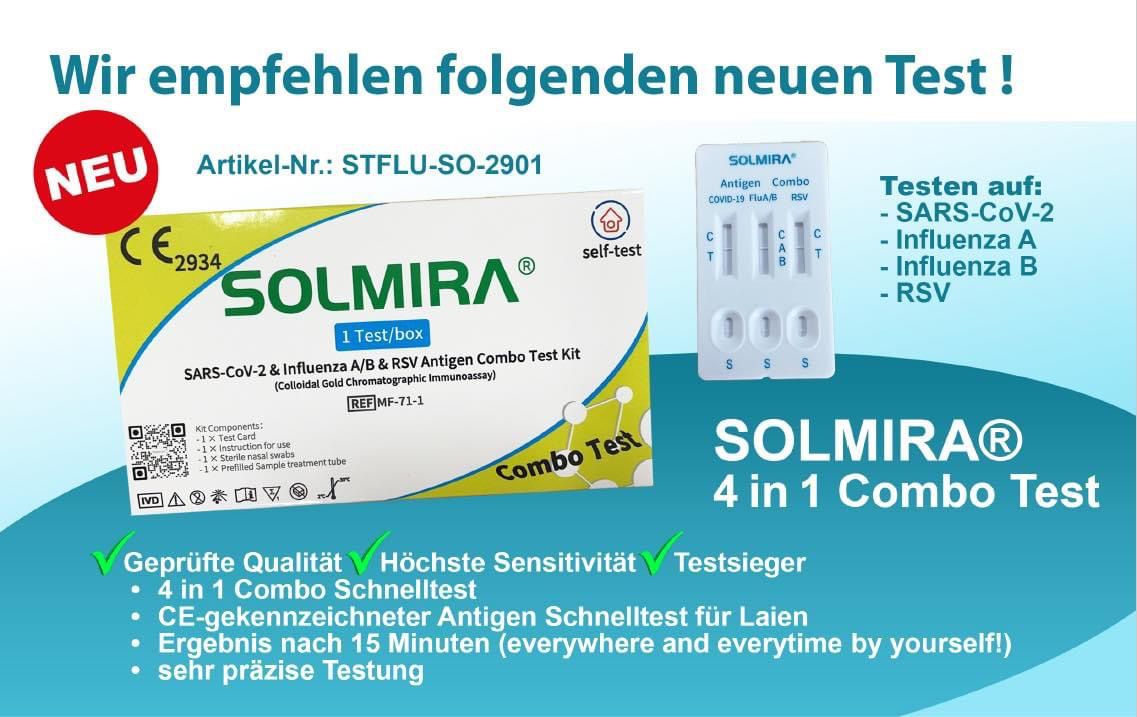 CorDx 4in1 Corona, Influenza A/B, RSV Combo Antigen Schnelltest 1