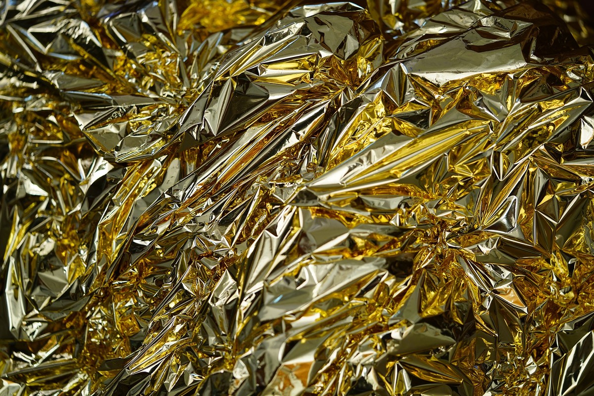 Rettungsdecke gold-silber Folie, zum Schutz vor Kälte, Nässe und Hitze