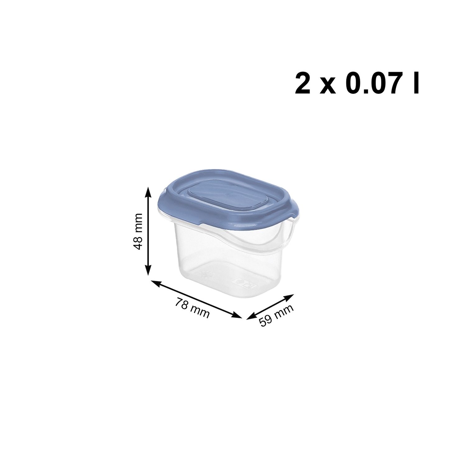 2er Set Kühlschrankdosen 0,07 l RONDO