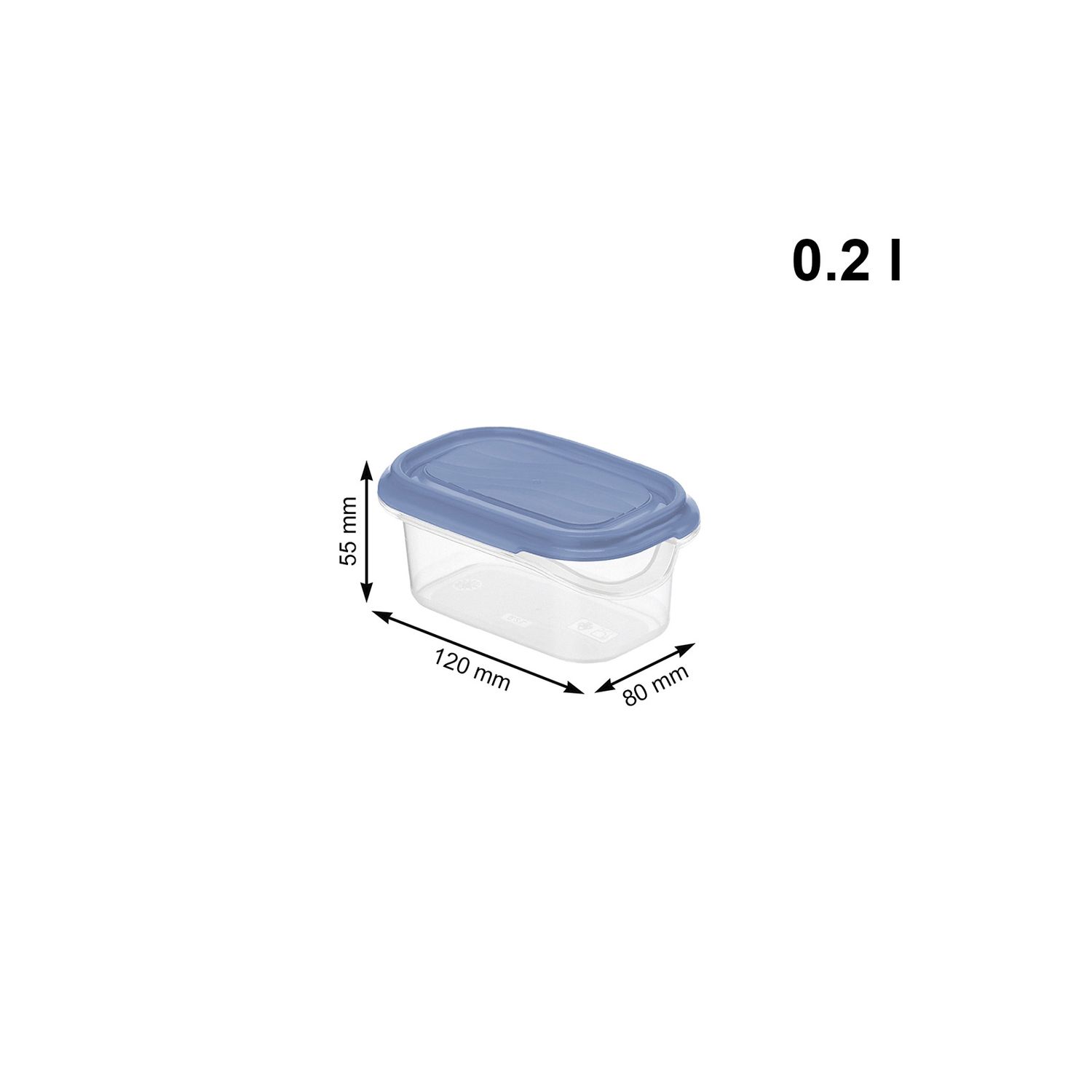 Kühlschrankdose eckig 0,2 l RONDO