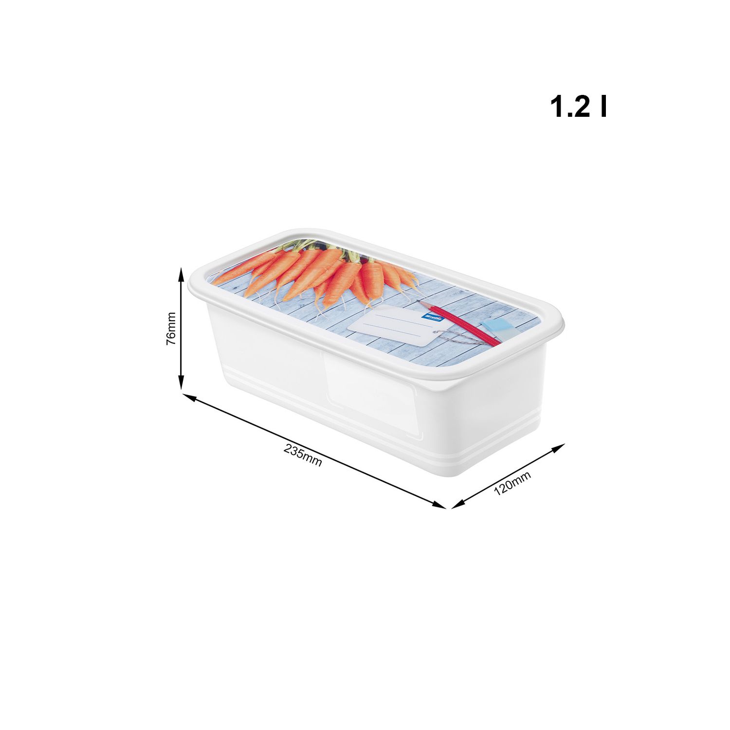 Set of 3 pcs DOMINO 1.2 l freezer food container – Rotho Italia