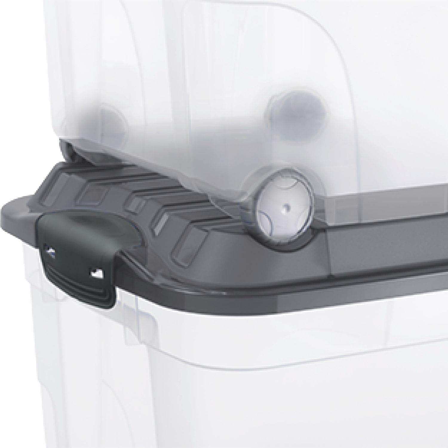 KONZEPT Set 2 Contenitori Portaoggetti 6L Con Coperchio - Impilabili Con Clip, Etichette, Per Cantina E Garage
