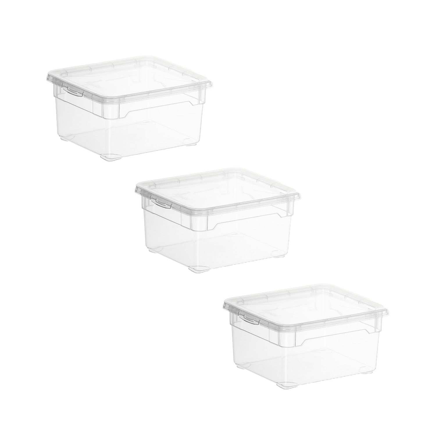 Lot de 3 / 6 / 12 Clearbox petit 2 l CLEAR