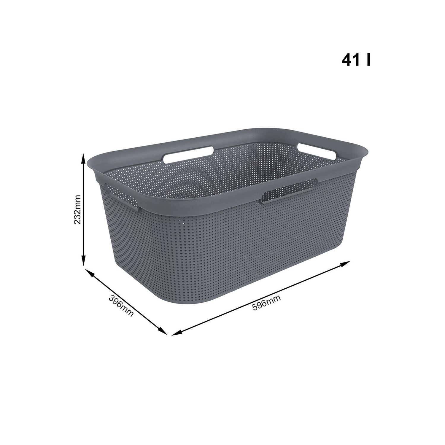 Cesto Portabiancheria Addis Rettangolare Pieghevole 45 Litri – Bianco E Aqua Haze, Dimensioni 61x45x28 Cm, Salvaspazio