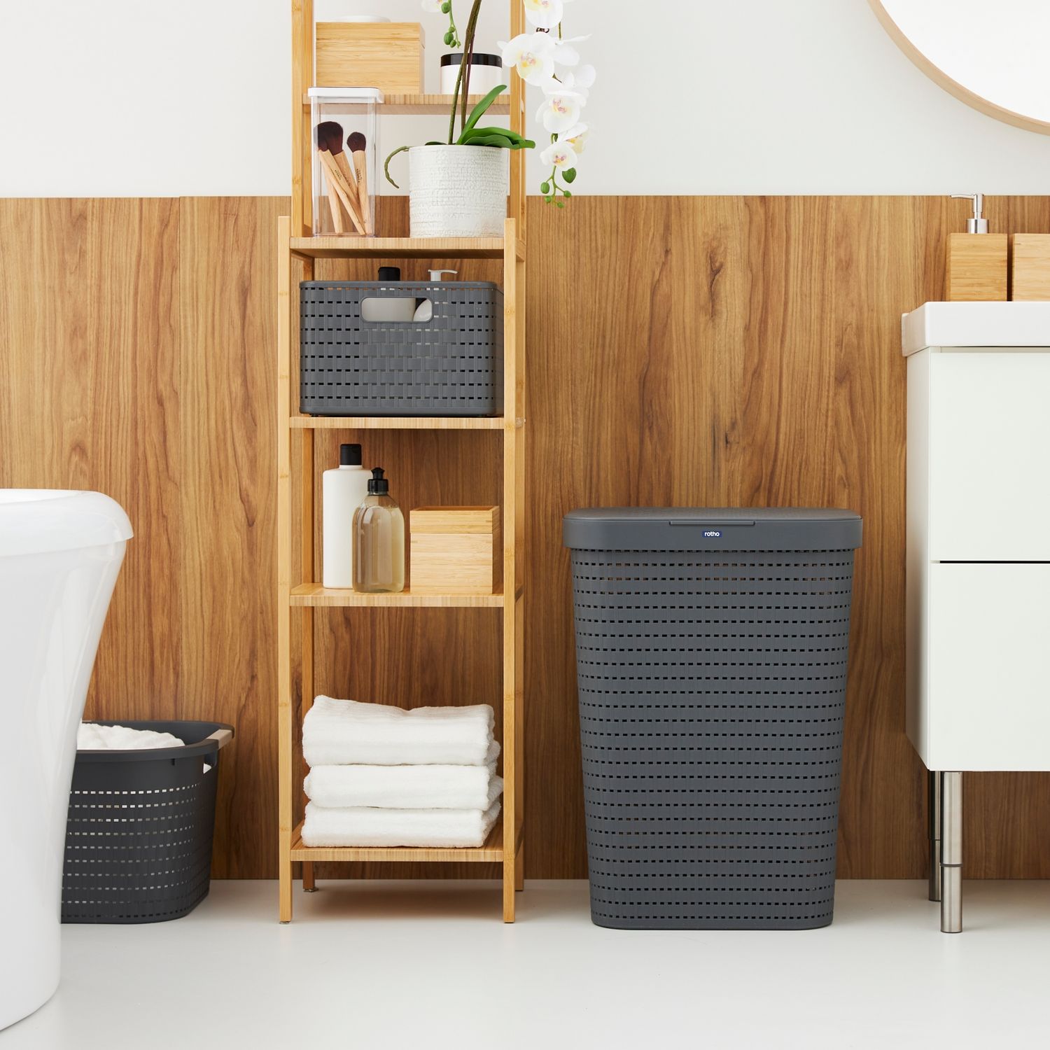 Ensemble panier à linge 55l COUNTRY