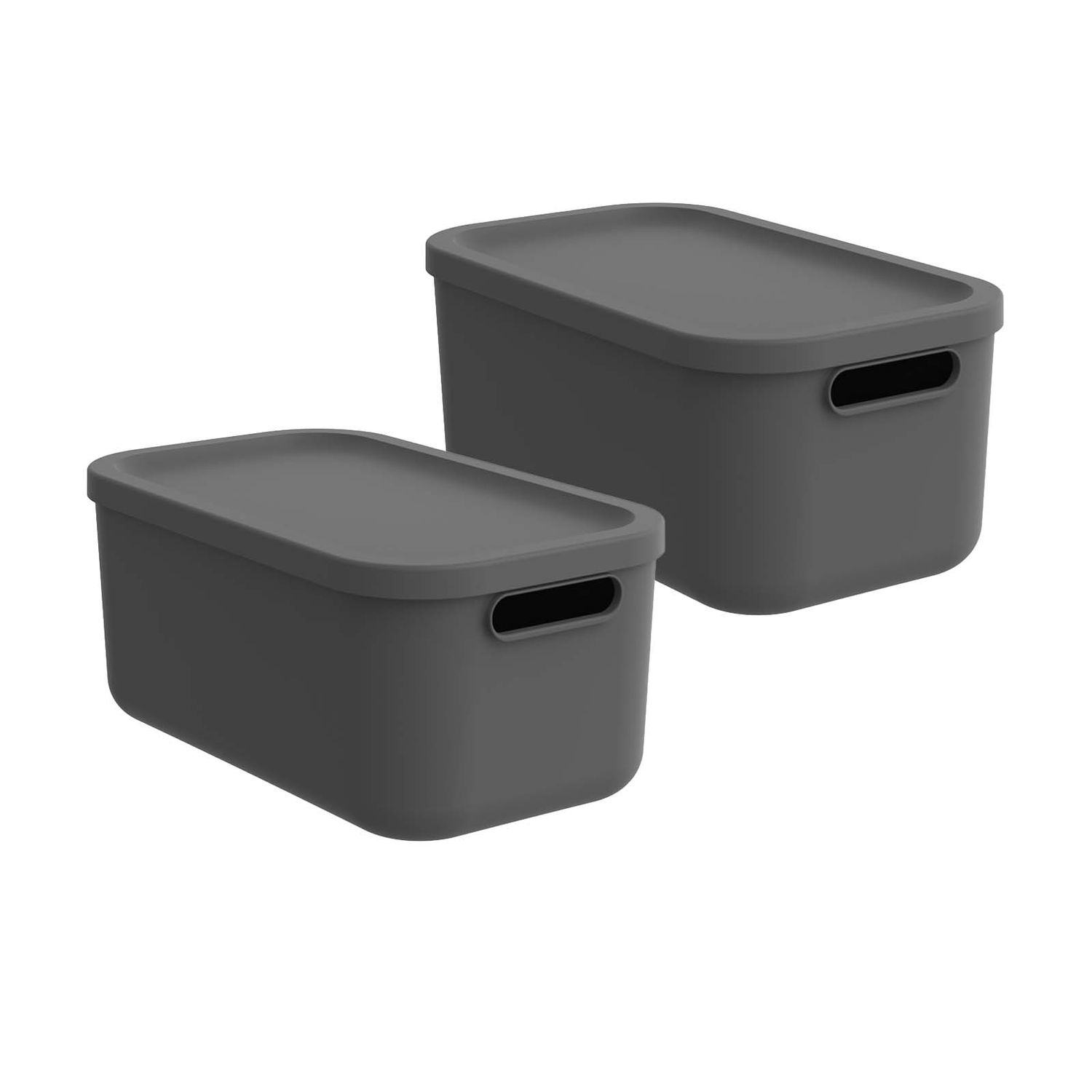 Boîte de rangement 12 l Set de 2 ALBULA LIGHT