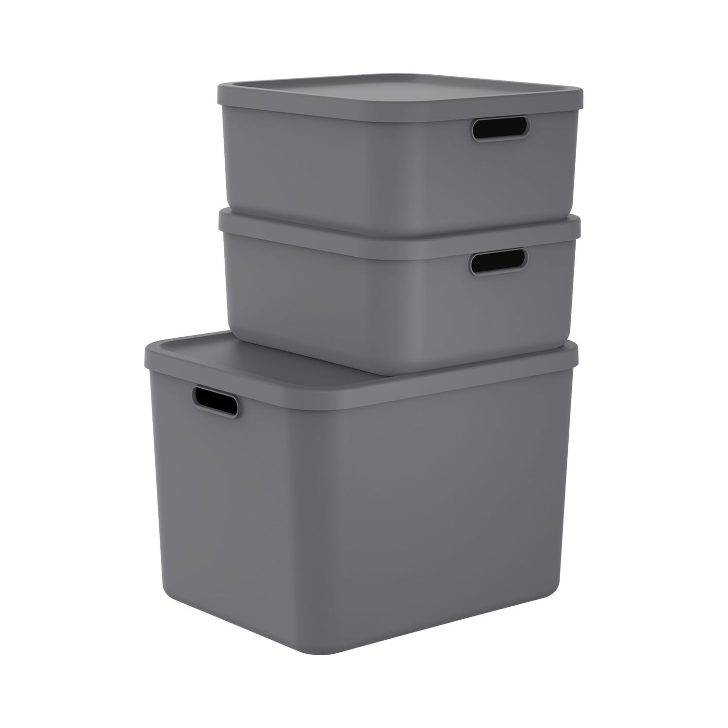 Aufbewahrungsboxen-Set 3tlg. 2x 20l und 55l ALBULA LIGHT