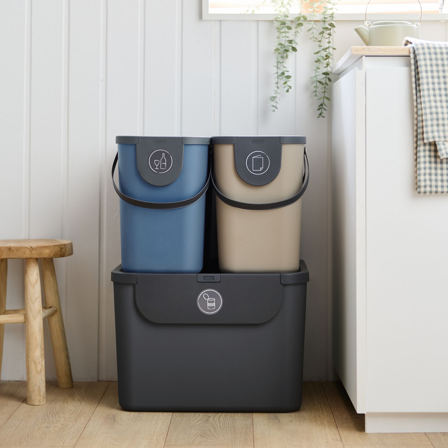 ALBULA Recycling Container Set, 3 pcs.
