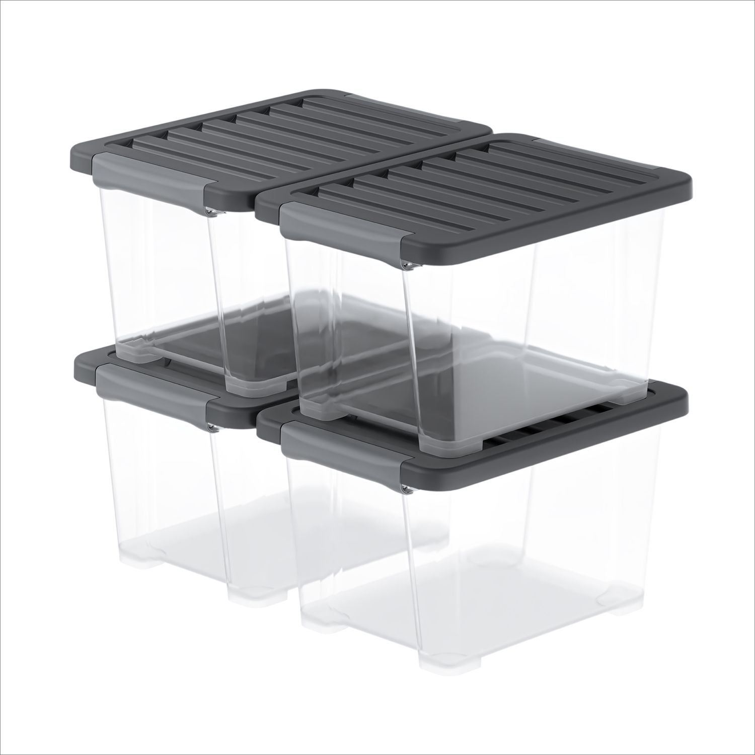 Set de boîtes avec couvercle - 4 pièces - 15 l CORE Plus