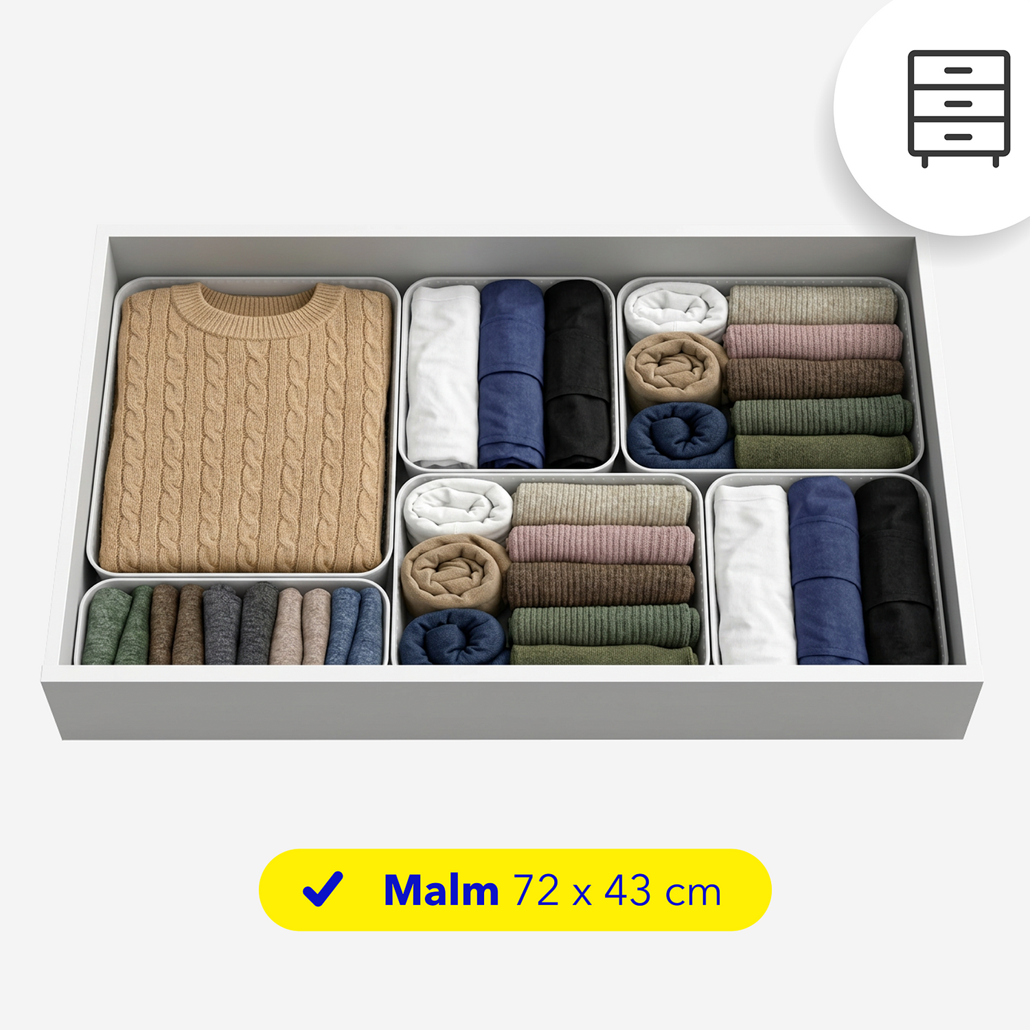 Set de démarrage petits organisateurs pour MALM – 6 pièces | WOP