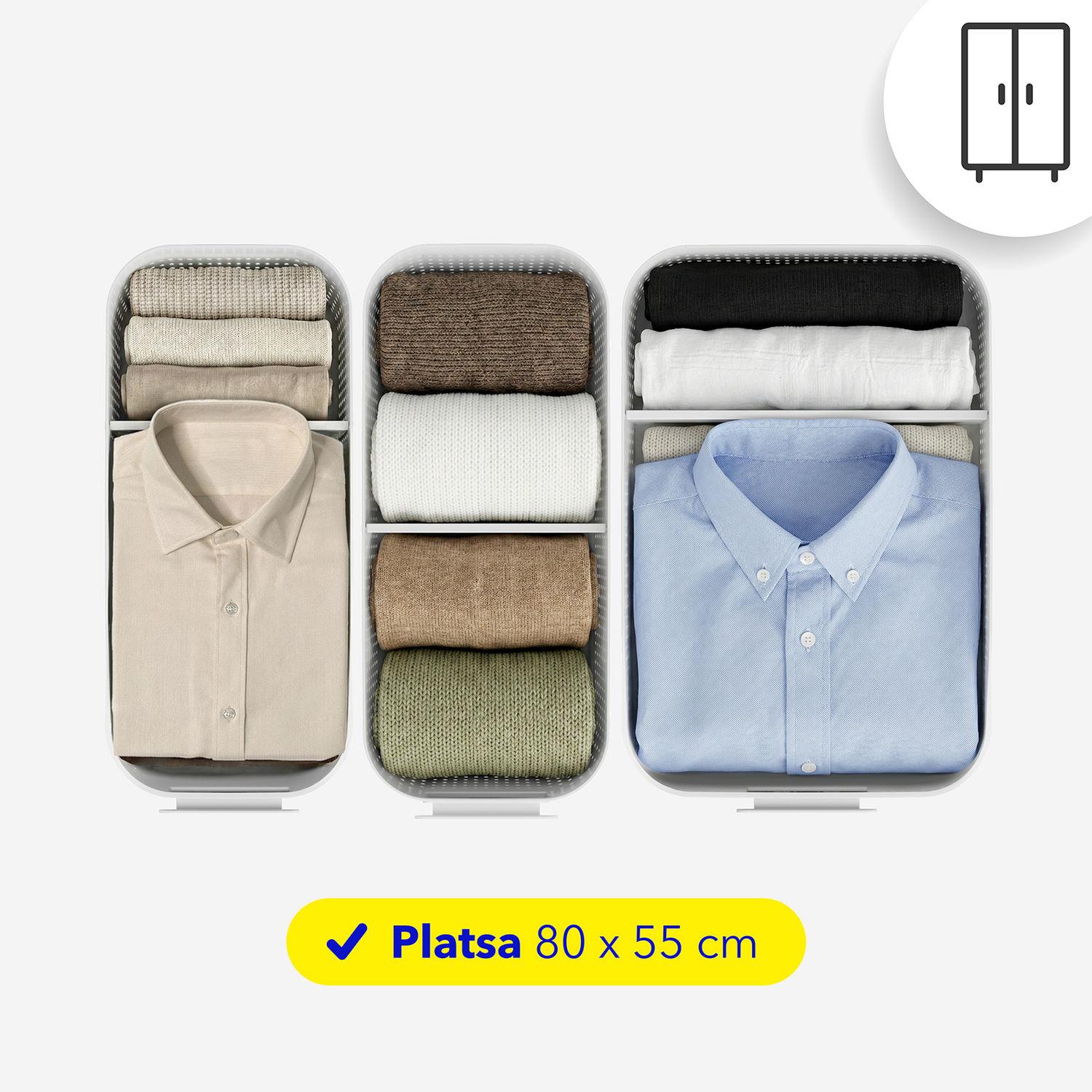 Set de démarrage organisateurs moyens pour PLATSA – 3 pièces | WOP