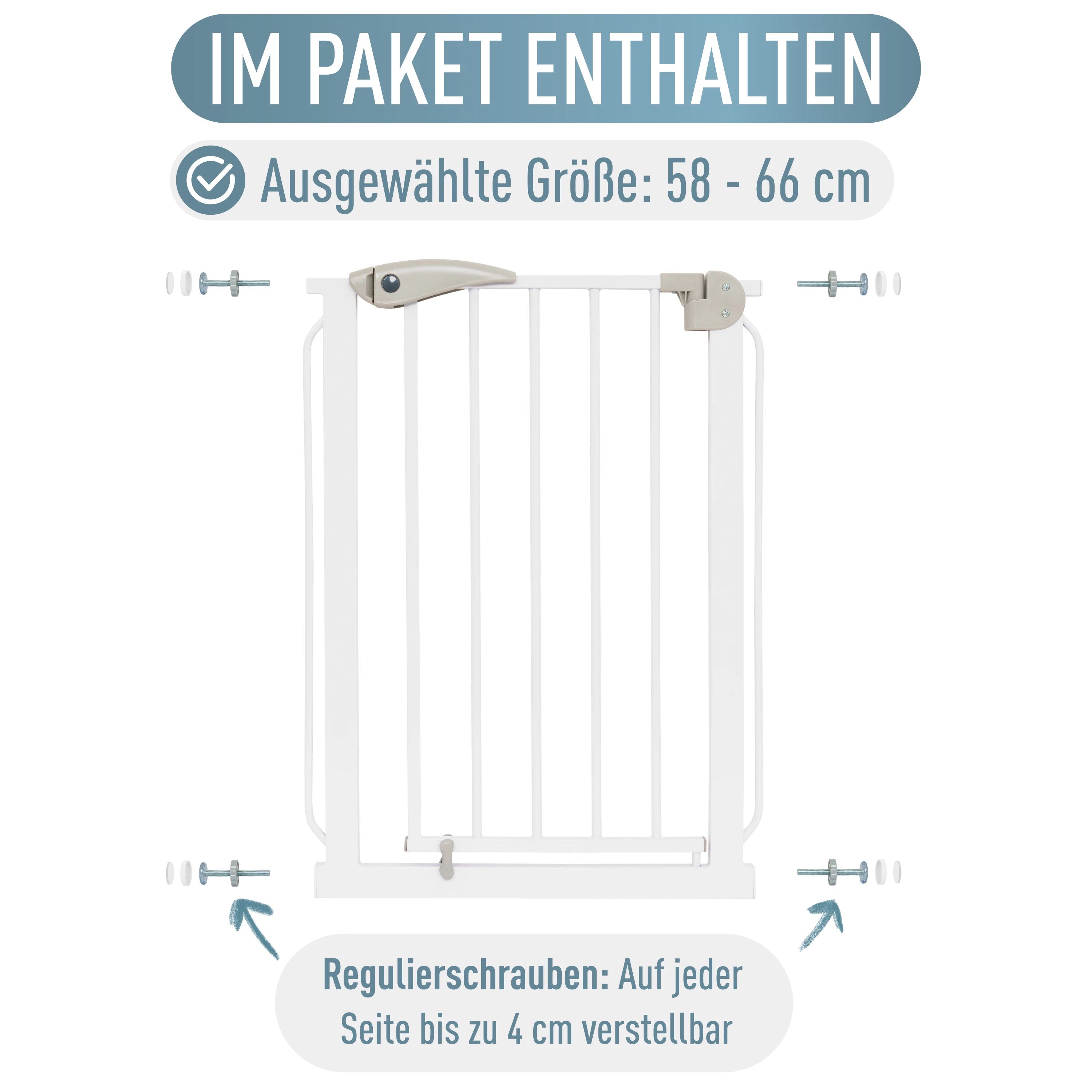 Berrin Weiß-Grau-58 - 66 cm