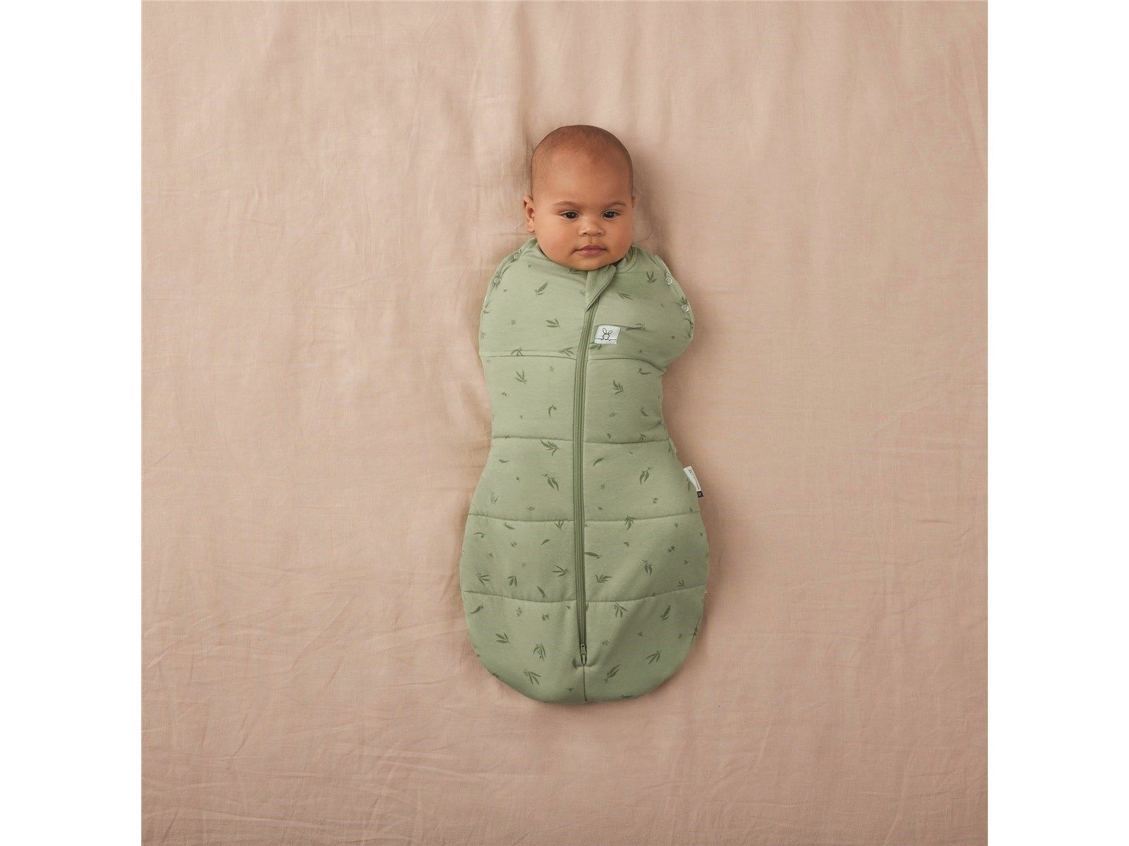 Baby Puck- und Schlafsack Winter "ergoCocoon" willow | Naturbettwaren24