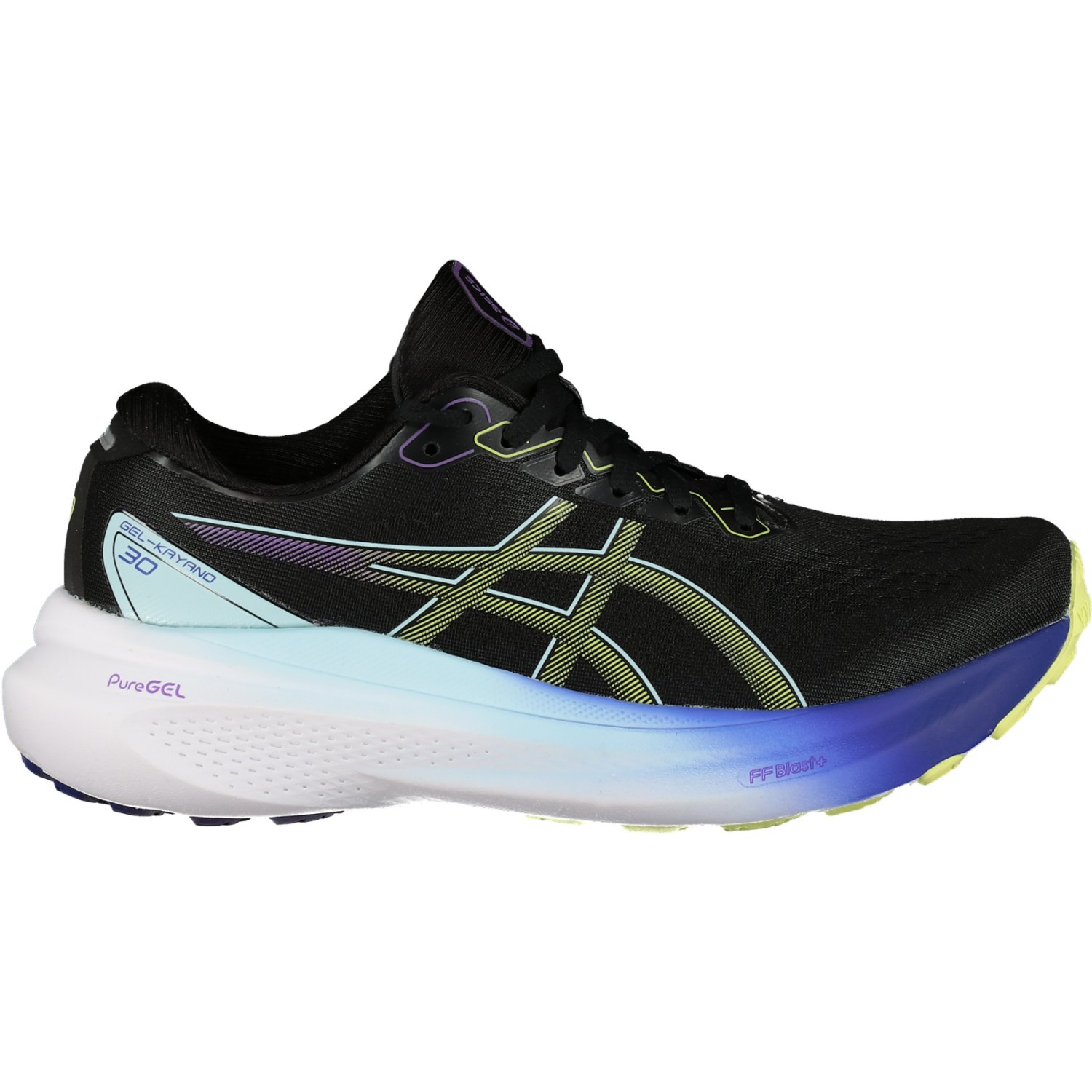 Asics Gel-Kayano 30 Laufschuhe Damen Black/Glow Yellow Asics Gel-Kayano 30 Laufschuhe Damen Black/Glow Yellow
