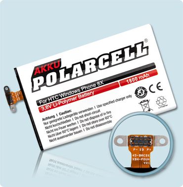 PolarCell Li-Polymer Akku HTC Windows Phone 8X