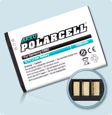 PolarCell Li-Ion Akku Samsung D880
