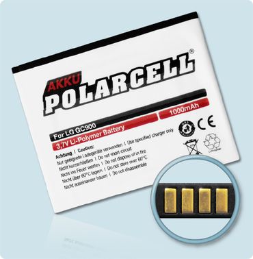 PolarCell Li-Polymer Akku LG Viewty Smart