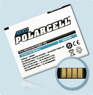 PolarCell Li-Ion Akku Motorola Razr2 V8