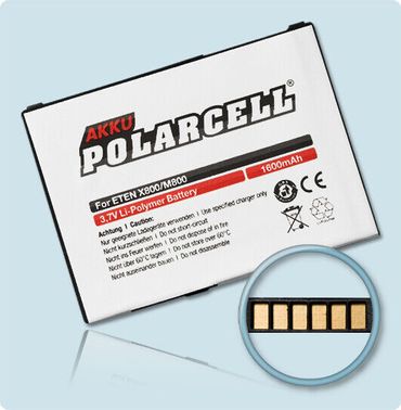 PolarCell Li-Polymer Akku ETEN Glofiish M800