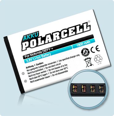 PolarCell Li-Ion Akku Motorola Defy+