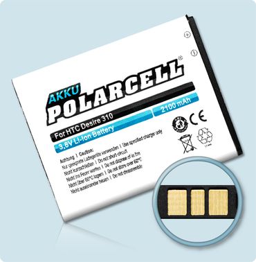 PolarCell Li-Ion Akku HTC Desire 310