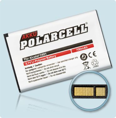 PolarCell Li-Polymer Akku Alcatel OT C651