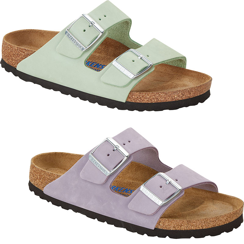 Birkenstock Arizona Purple Fog Matcha SFB Nubuck Leather