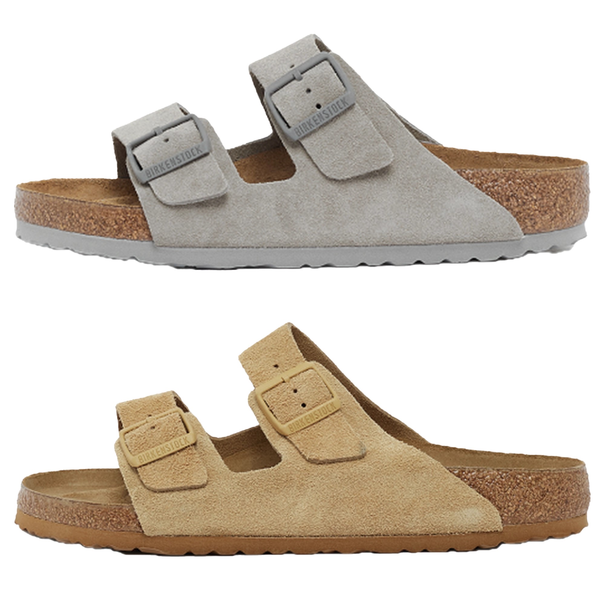 【関税&送料込】Birkenstock Arizona Bs Suede Sandals Arizona Suede Embossed New Beige | BIRKENSTOCK