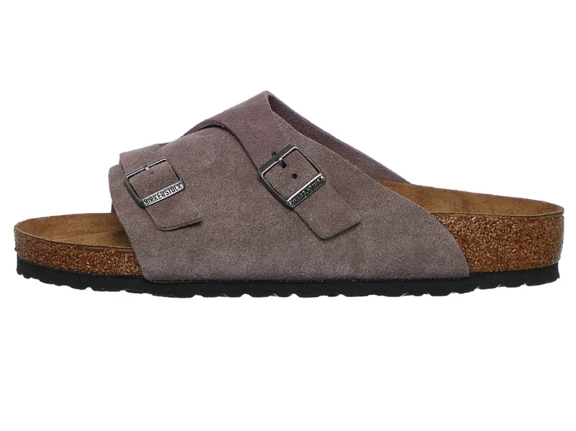Pre-owned Birkenstock Zurich Zürich Suede Leather Mules Clogs Slipper Sandals Stone Purple In Faded Purple