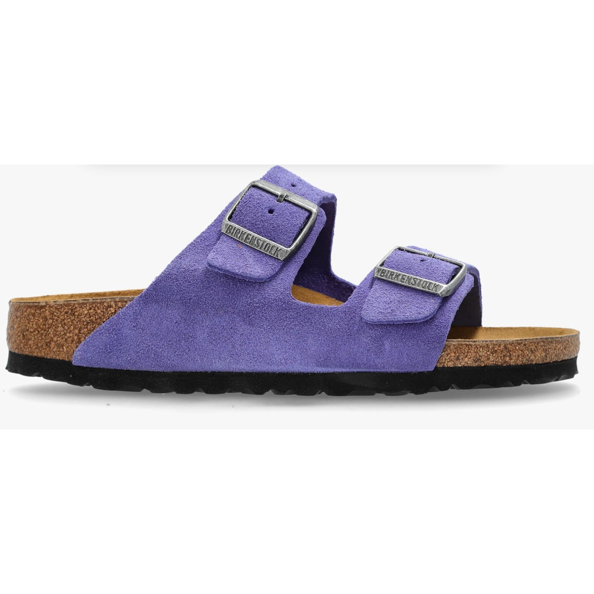 Birkenstock Suede Leather Purple Dusk Violet Sandals Slides Mules Shoes New - Picture 2 of 2