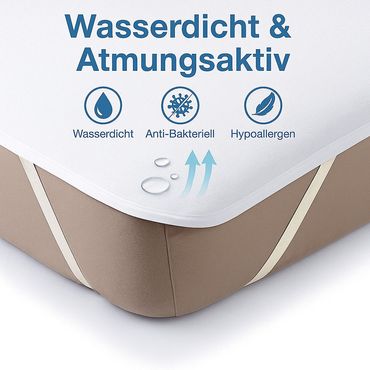 Wasserdichter Matratzenschoner Spannbettlaken – antibakteriell, milbendicht & atmungsaktiv | Välson Matratzenschutzbezug (90x200cm)